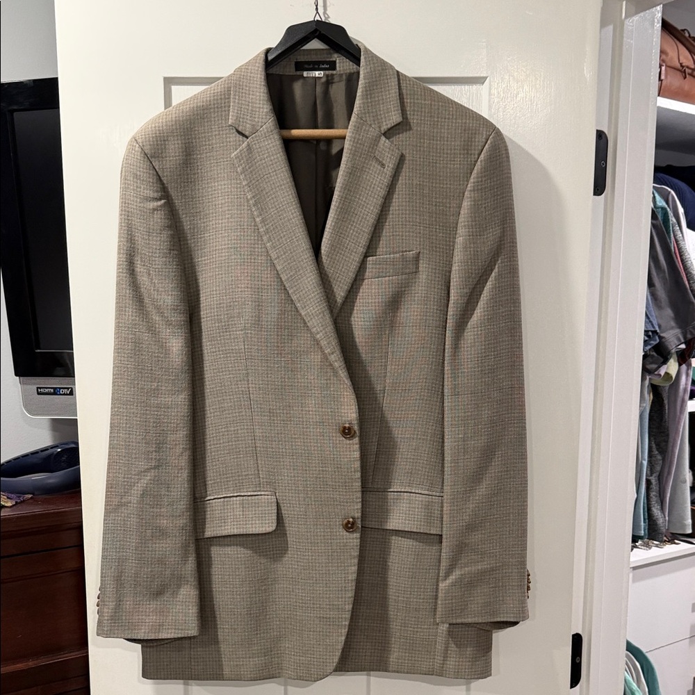MICHAEL Michael Kors Light Tan Check Sport Coat